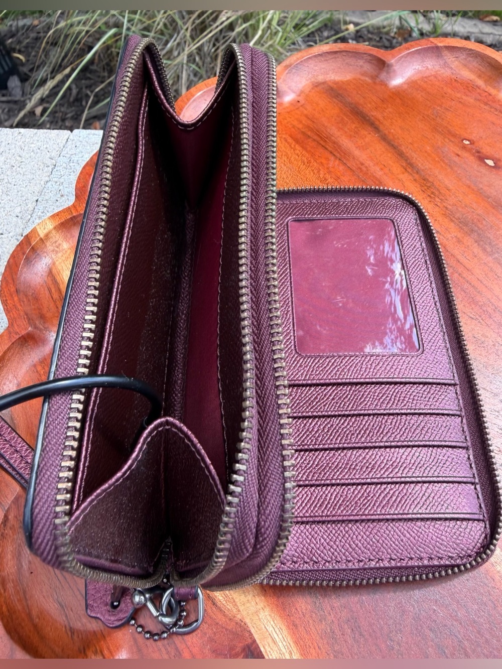 Coach Metallic Cherry Double Zip Wallet F53646 EUC - Picture 6 of 13